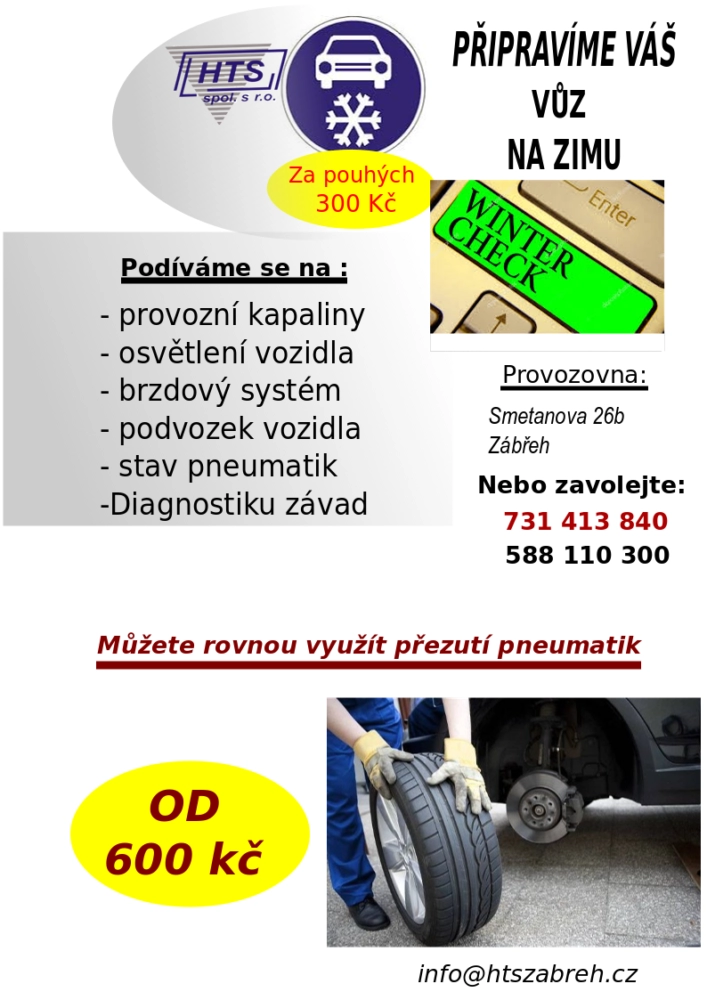 PŘIPRAVÍME VÁŠ VŮZ NA ZIMU